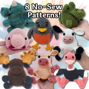 Roly Poly No-Sew Pattern Bundle | 8 Animal Crochet Patterns